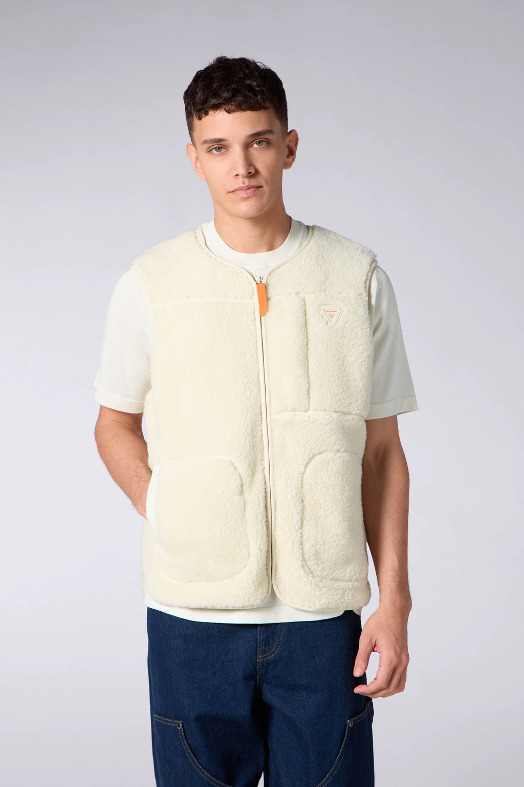 Veste Sans Manches Sherpa Tengo Mixte Creme
