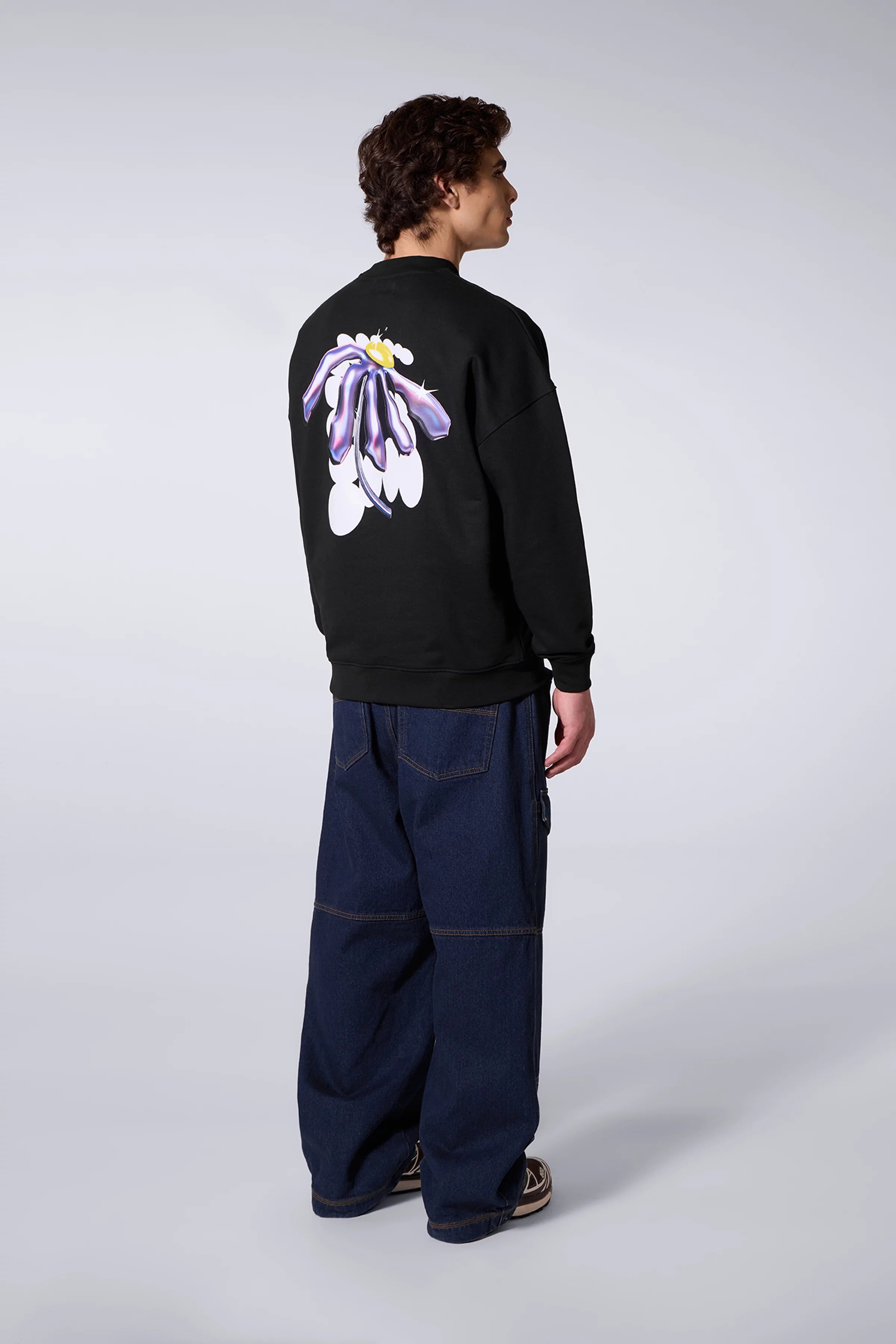 Sweat Print Bloom Ruben Mixte Black