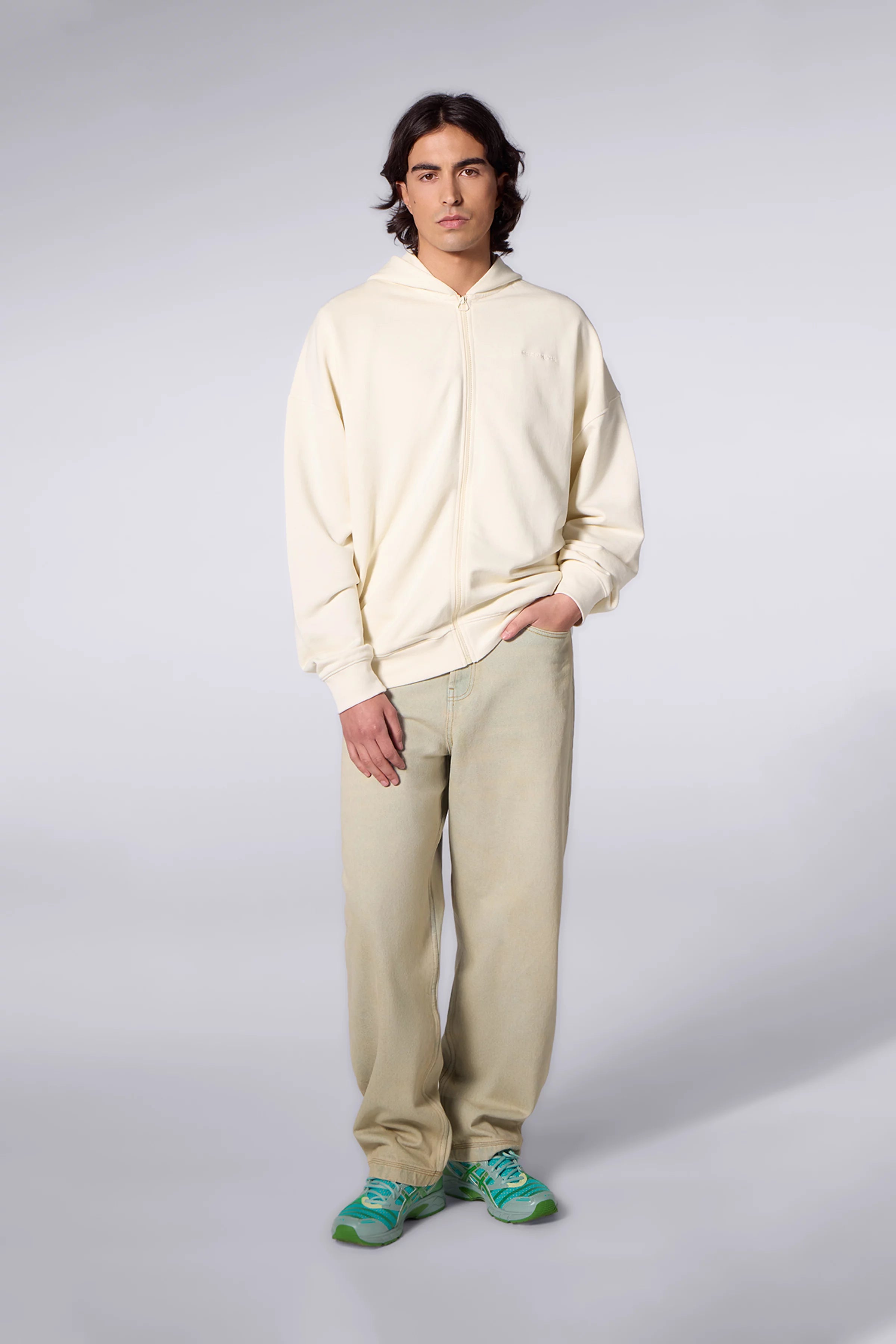 Hoodie Zippé Titus Mixte Creme