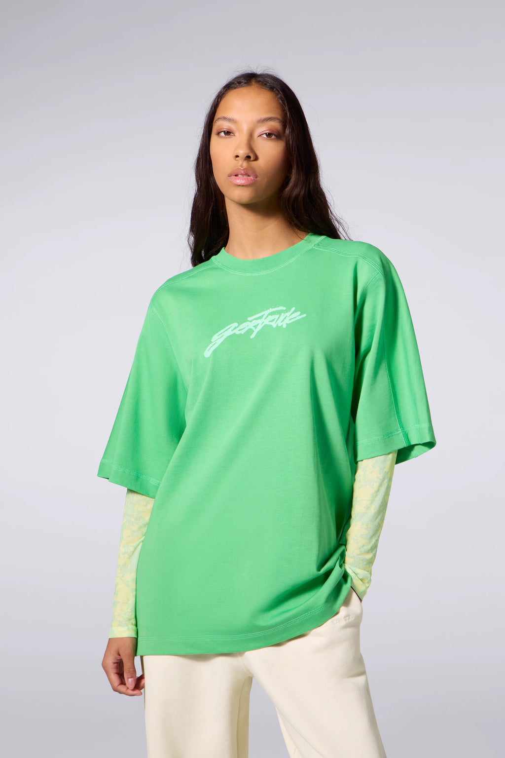 T-shirt André Graffiti Mixte Vert