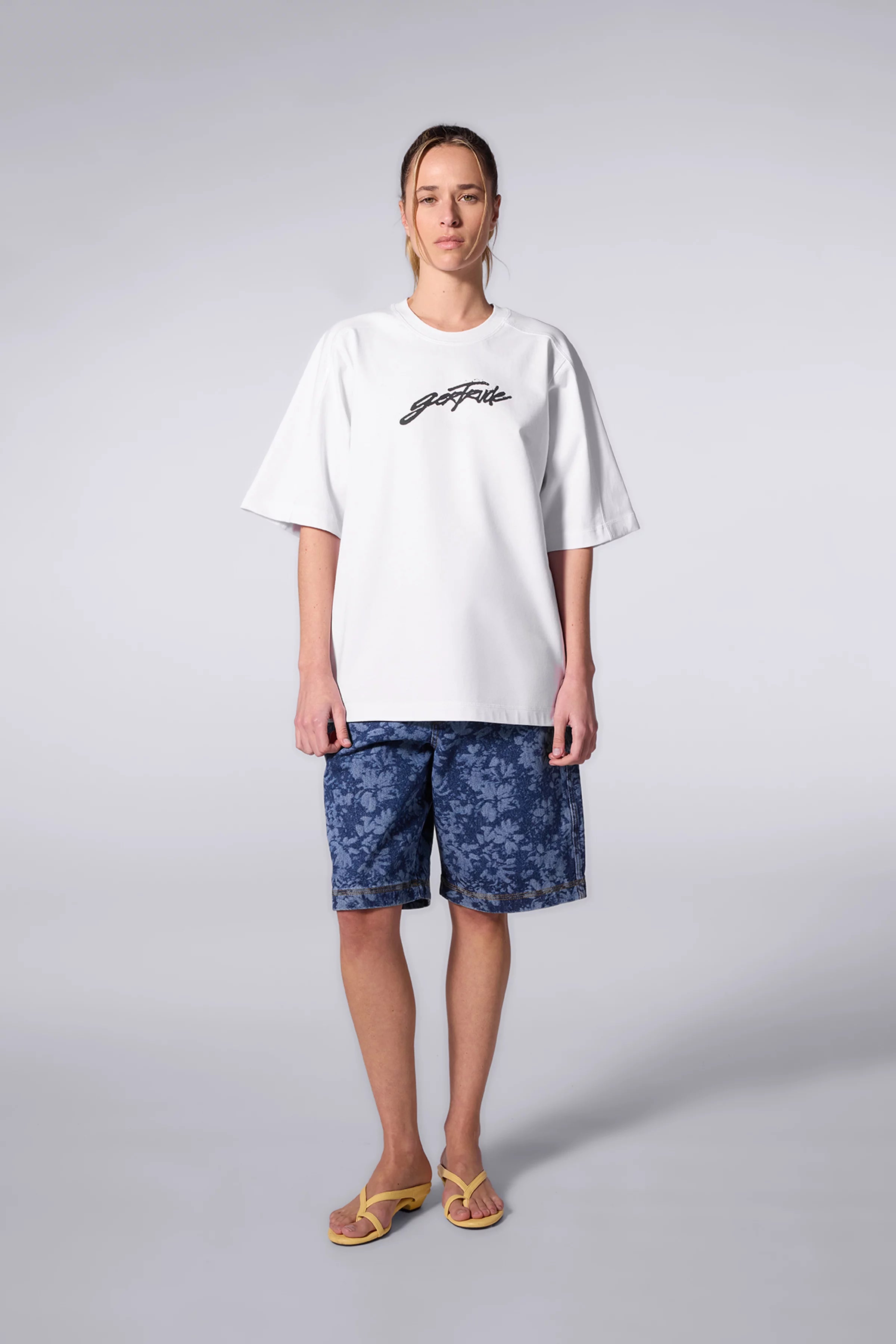 T-shirt André Graffiti Mixte Blanc