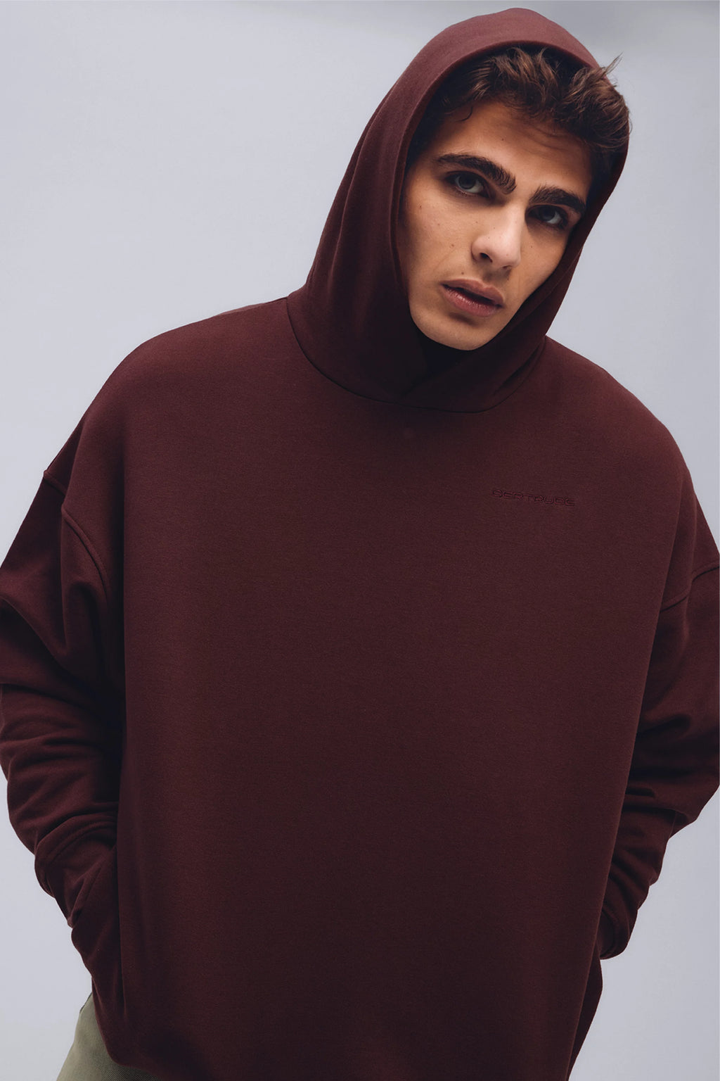 Hoodie Print Mixte Antoine Pop Bordeaux