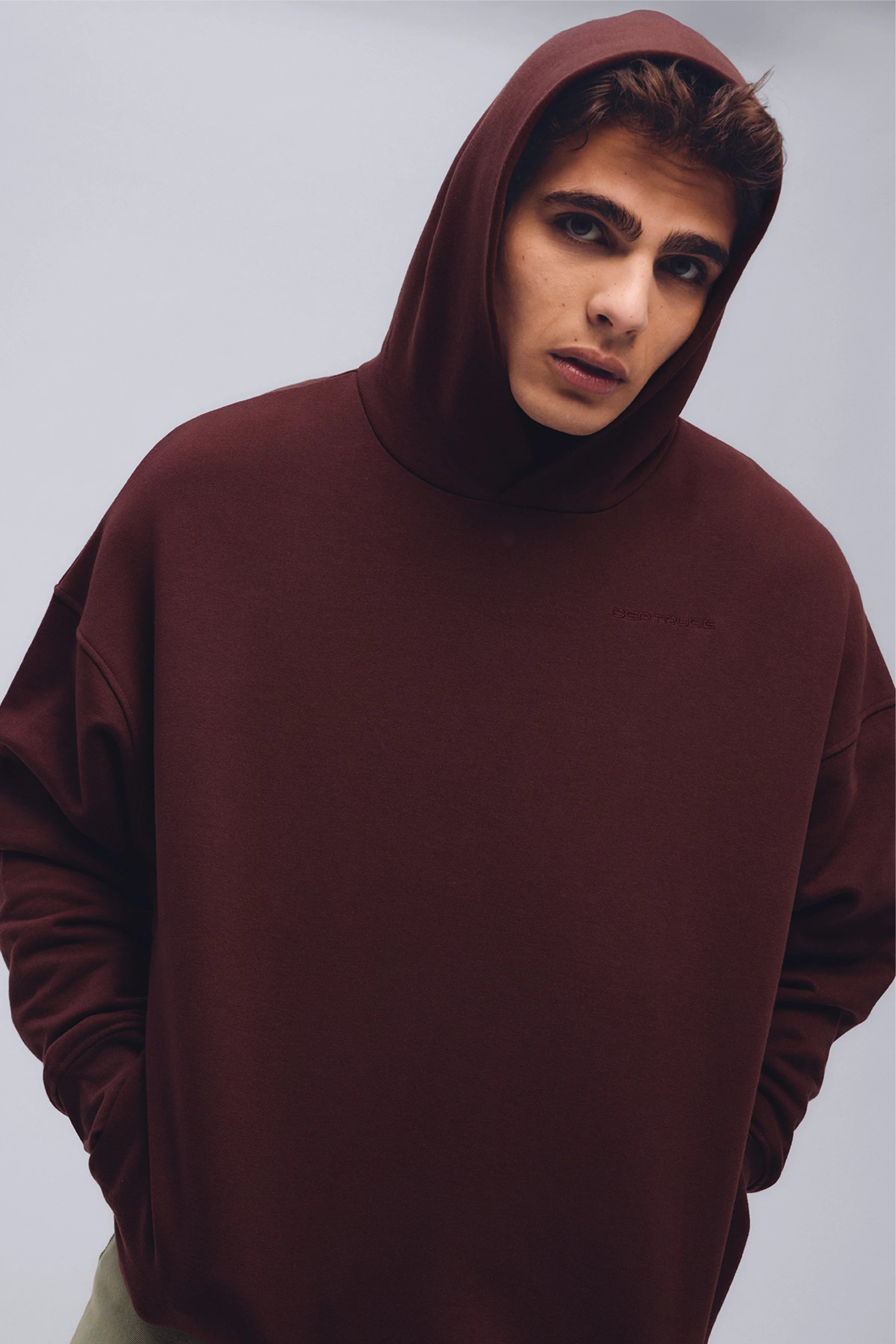 Hoodie Print Mixte Antoine Pop Bordeaux