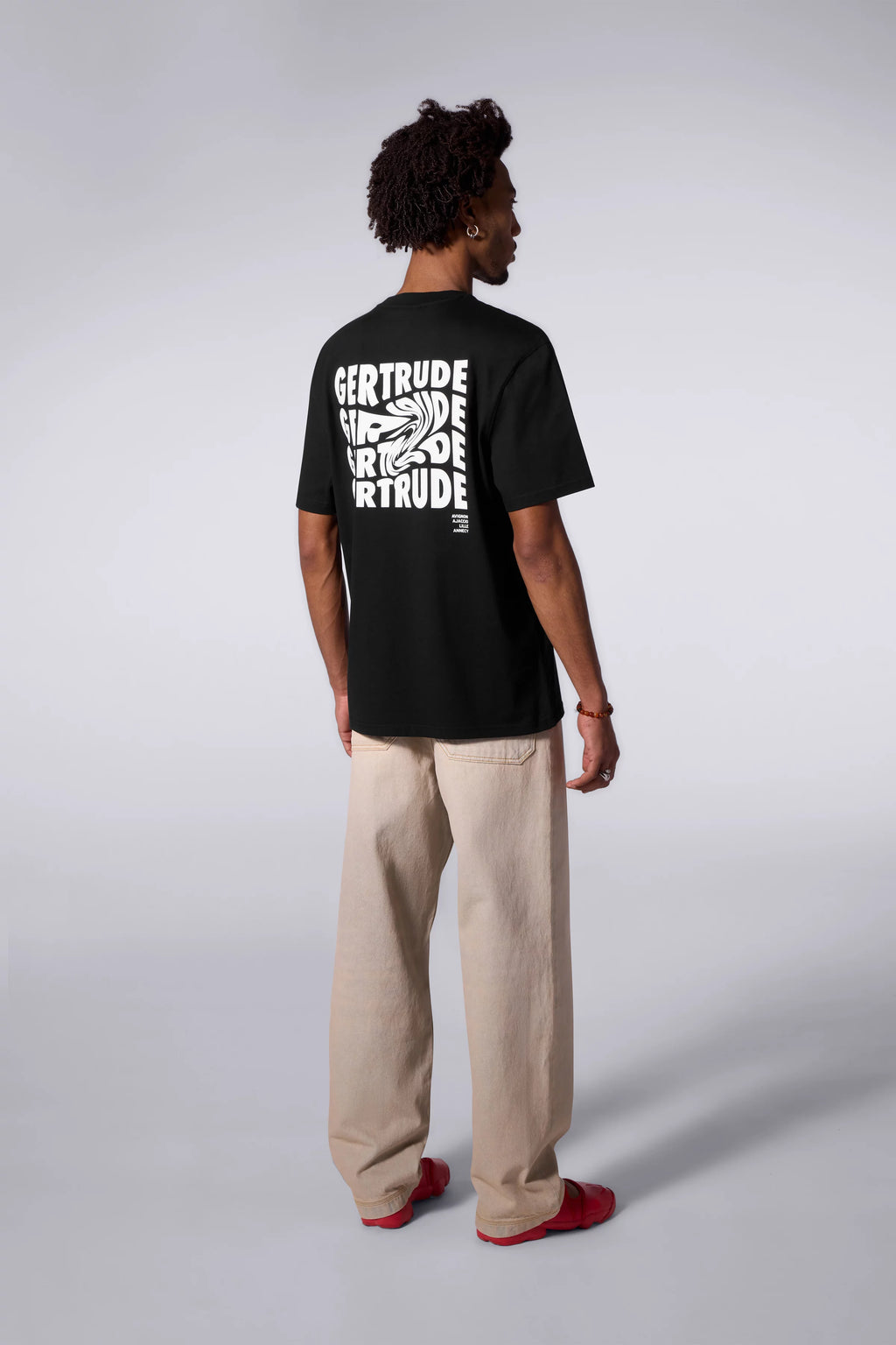 T-shirt Print Leonce Fluidity Mixte Black