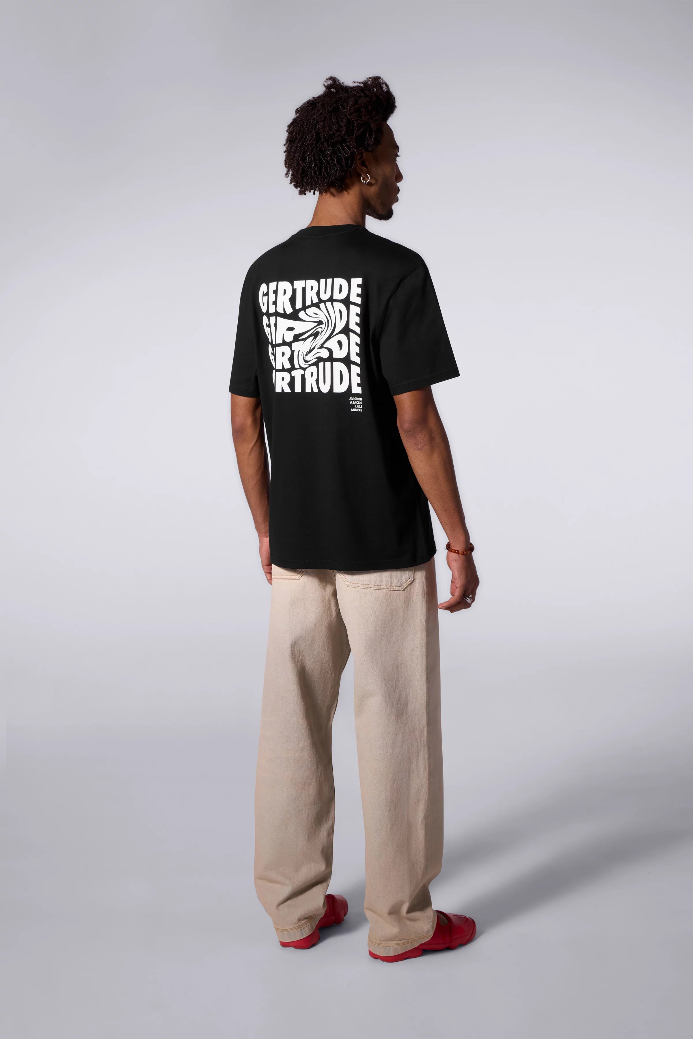 T-shirt Print Leonce Fluidity Mixte Black