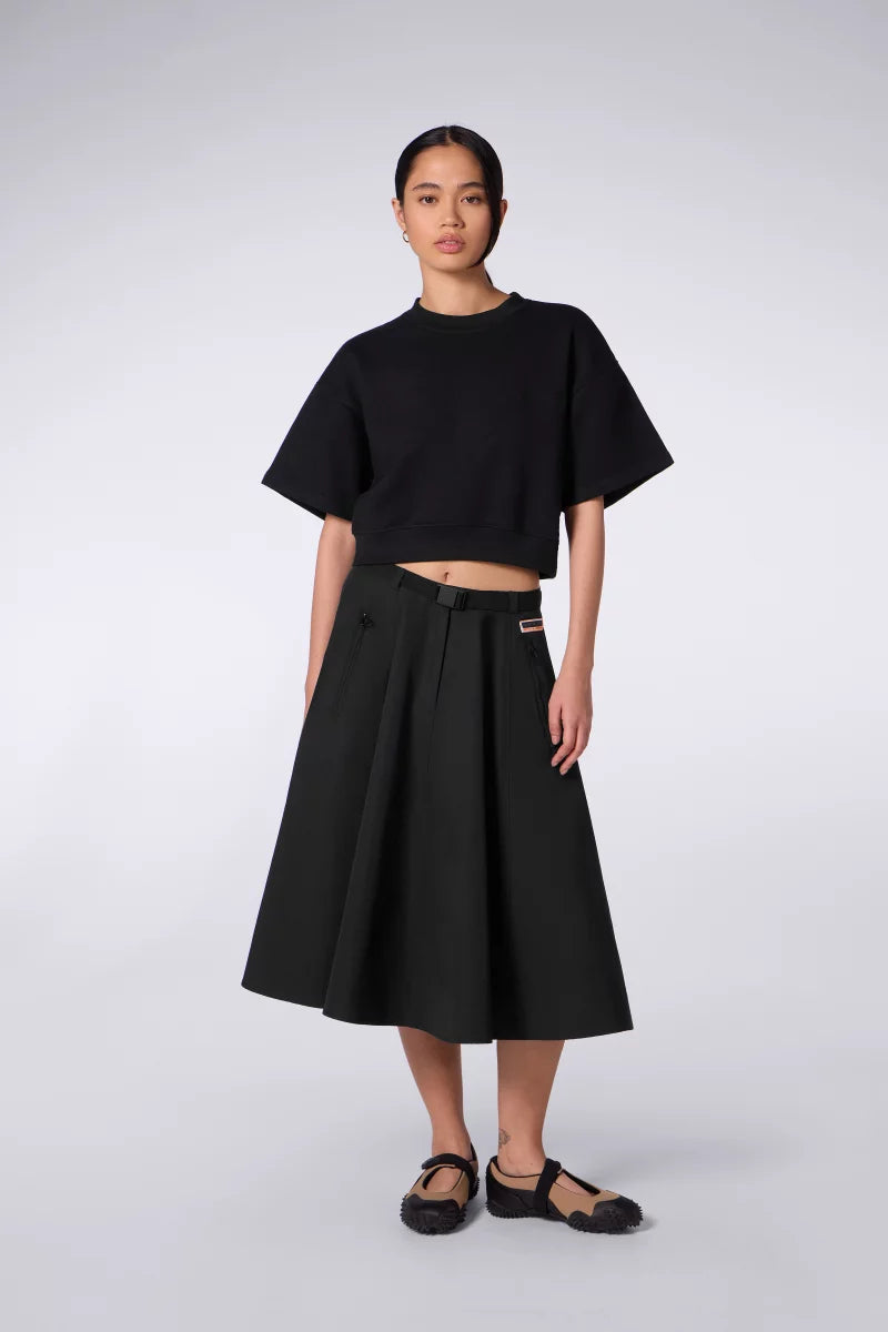 Sweat Cropped Molleton Adonia Black