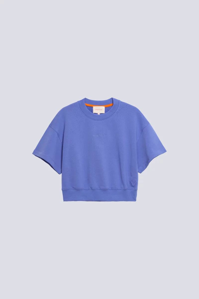 Sweat Cropped Molleton Adonia Bleuet