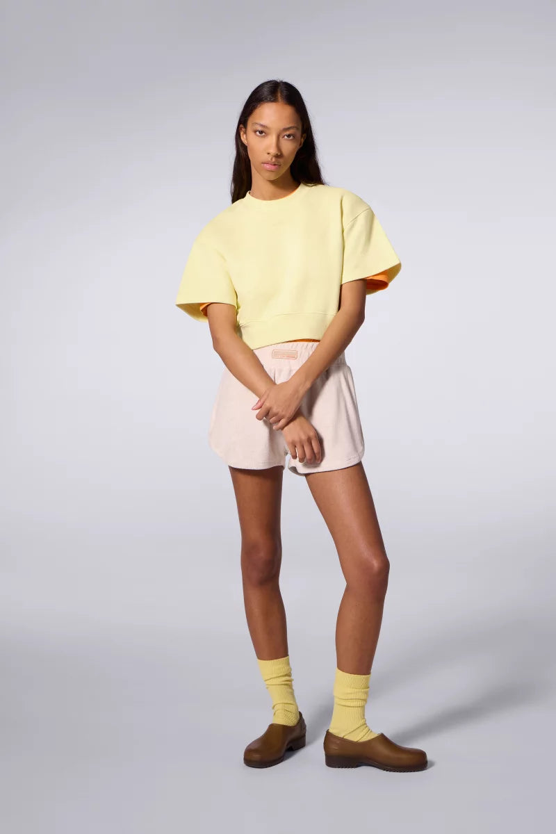 Sweat Cropped Molleton Adonia Poussin