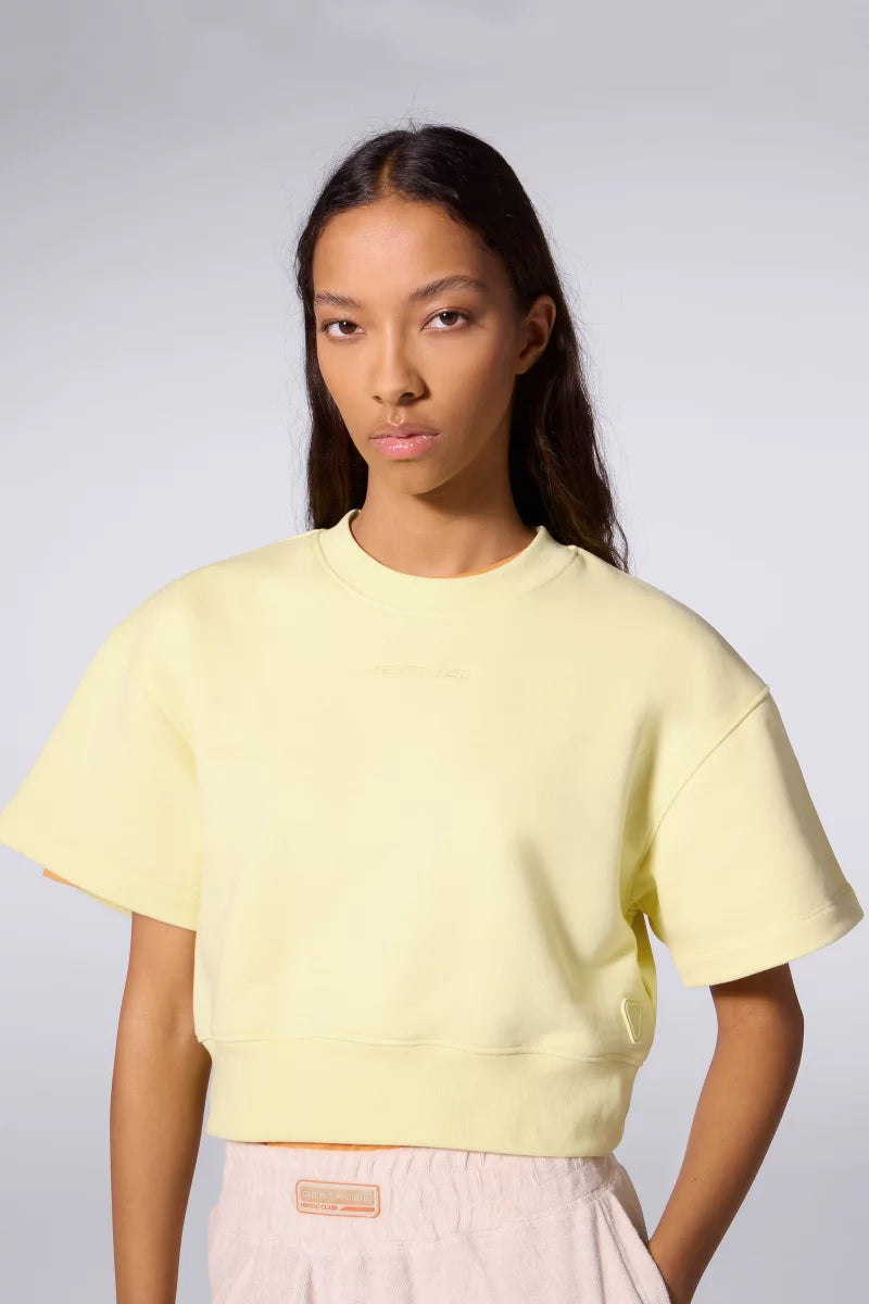 Sweat Cropped Molleton Adonia Poussin