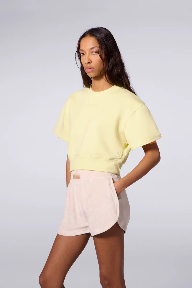 Sweat Cropped Molleton Adonia Poussin
