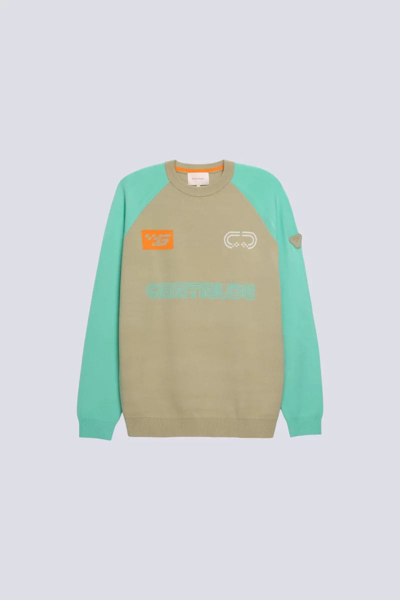 Pull Jacquard Bicolore Alain Club Granite/Menthe