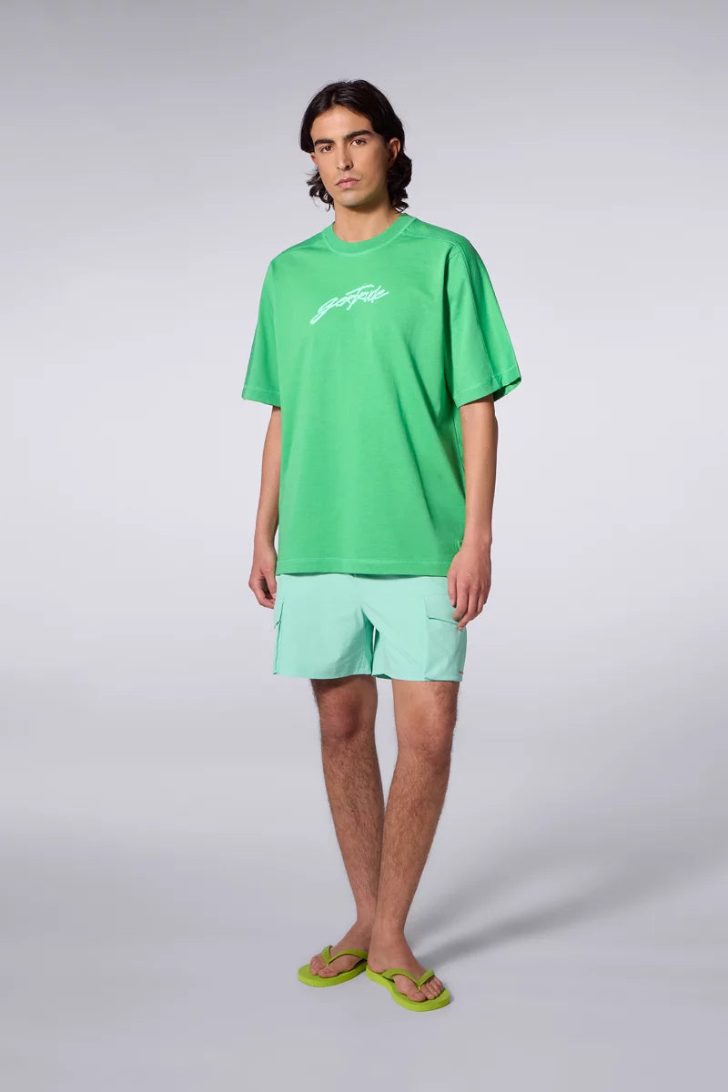 T-shirt André Graffiti Mixte Vert