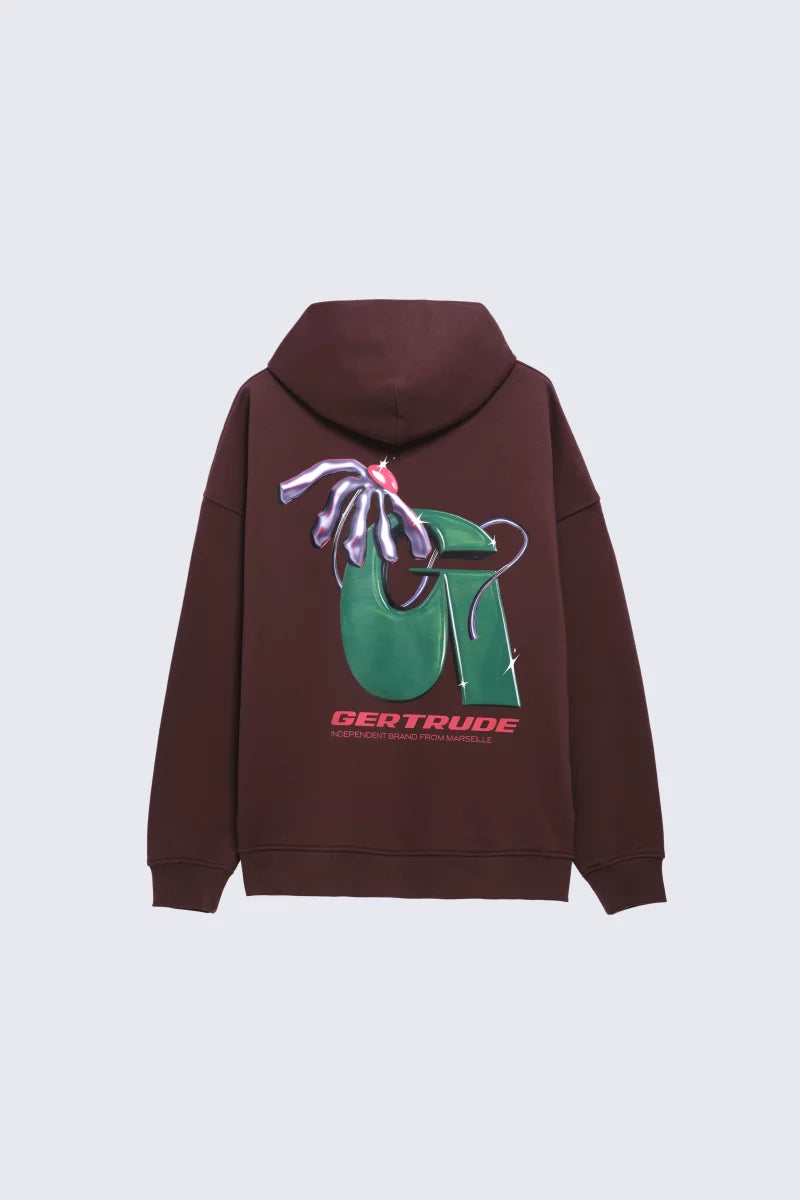 Hoodie Print Mixte Antoine Pop Bordeaux