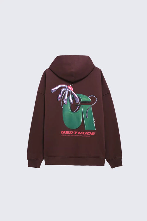 Hoodie Print Mixte Antoine Pop Bordeaux