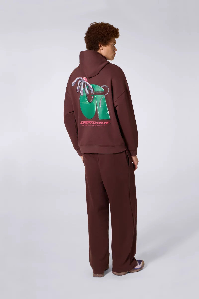 Hoodie Print Mixte Antoine Pop Bordeaux