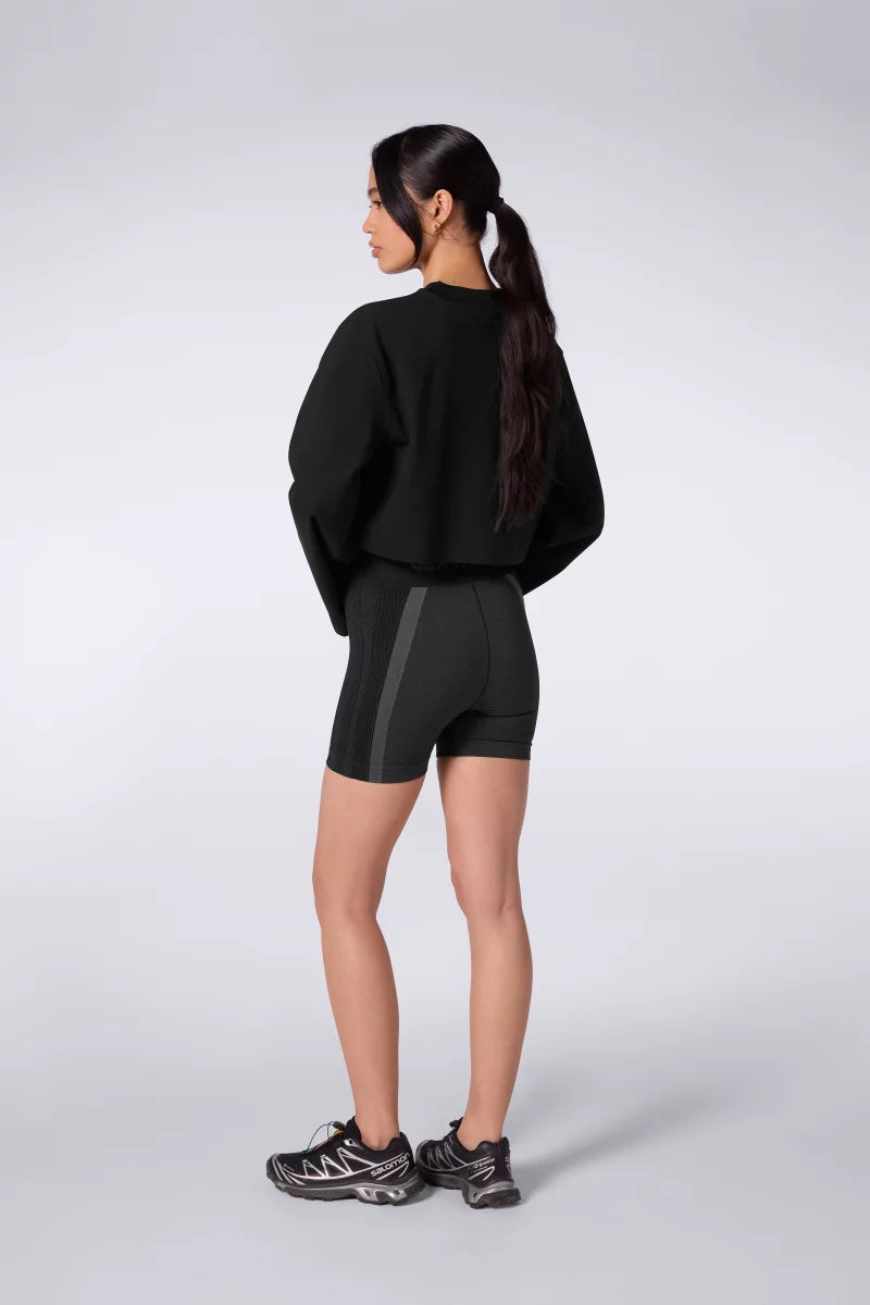 T-shirt Court Drapé Ava Black
