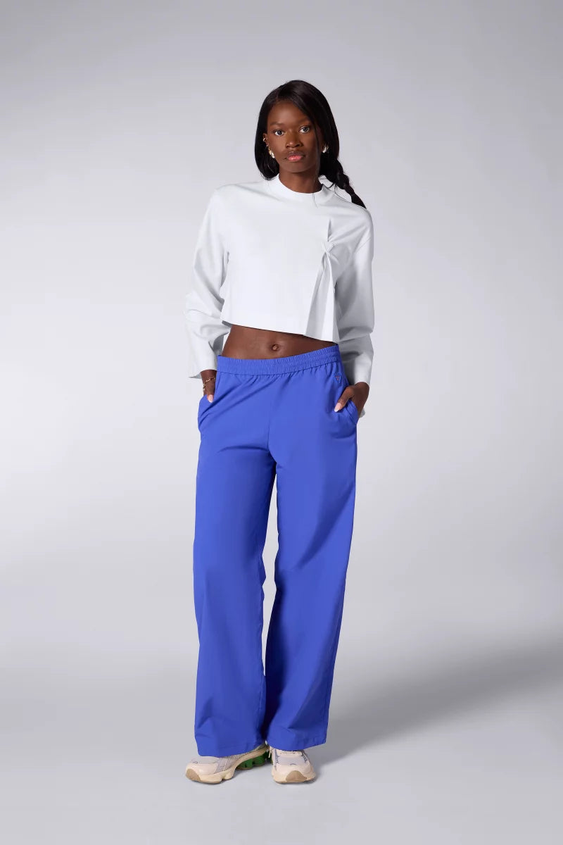 T-shirt Court Drapé Ava Blanc