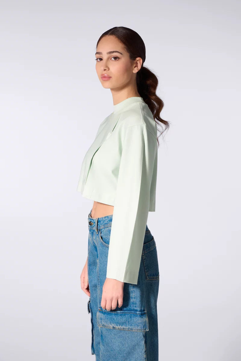 T-shirt Court Drapé Ava Mousse