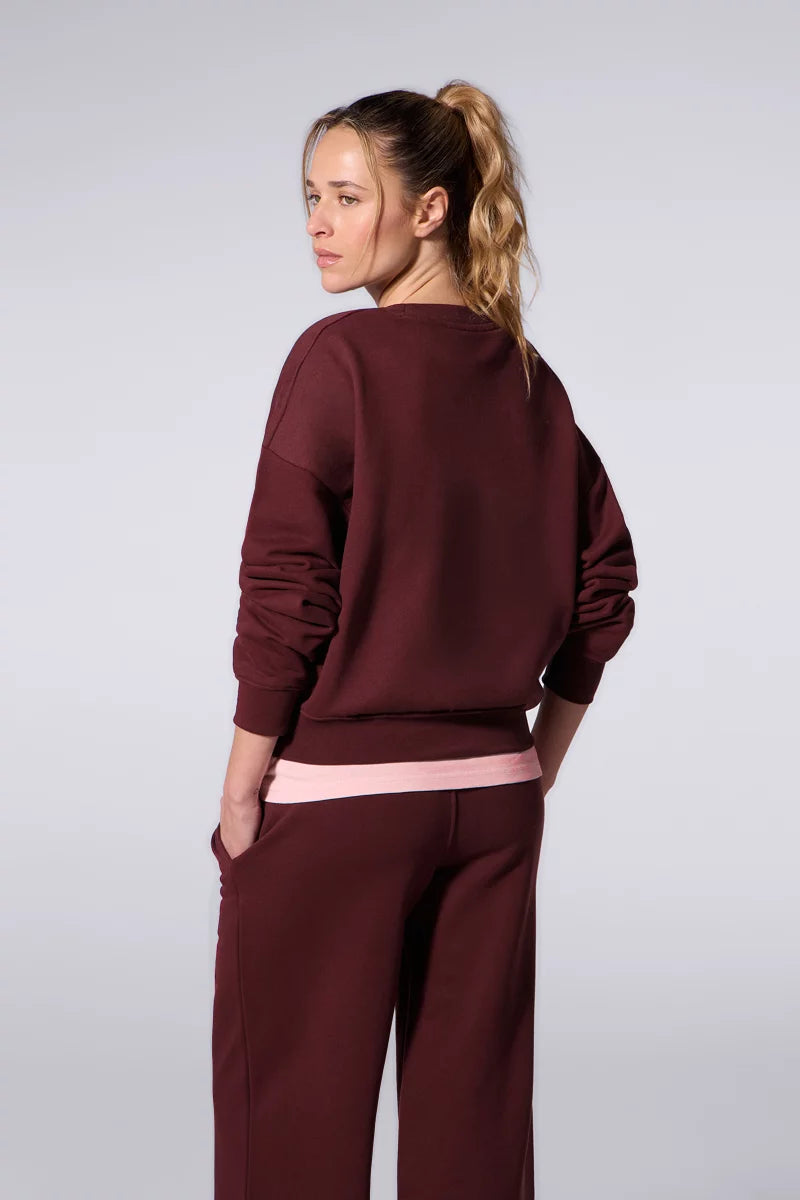 Sweat Court Ample Cath Bordeaux