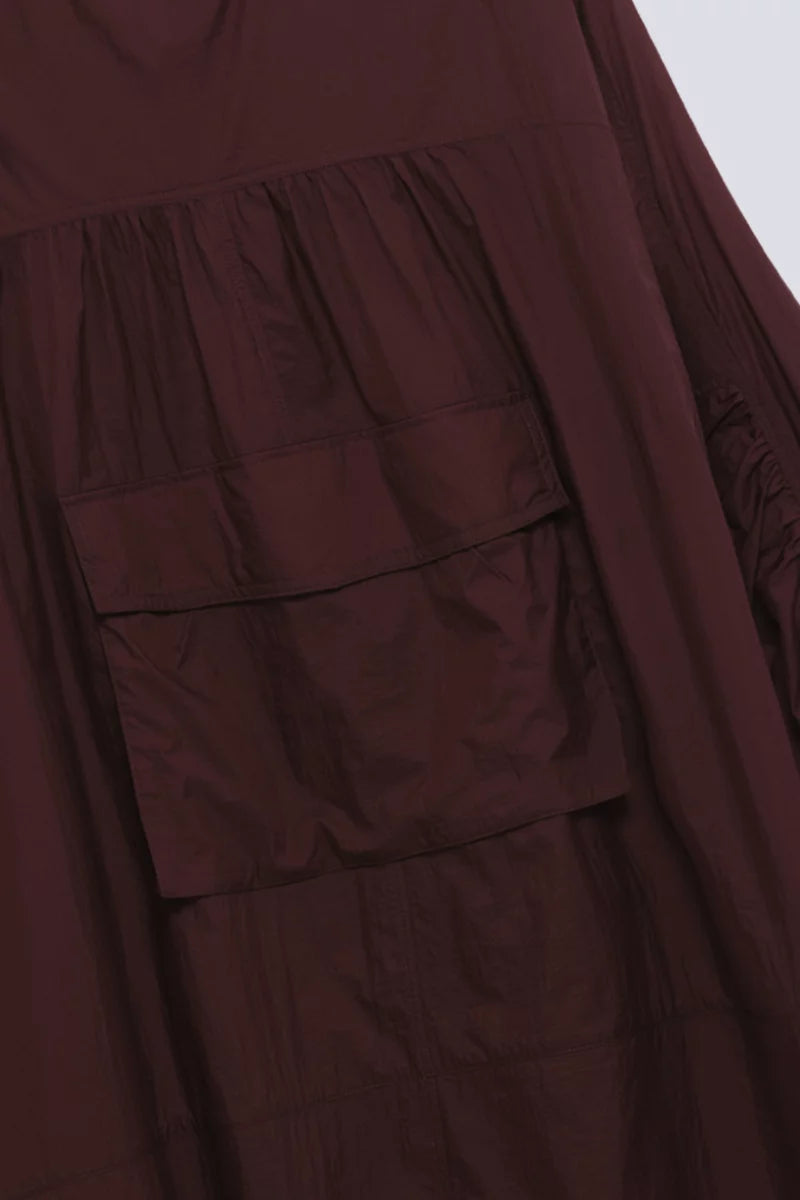 Veste Longue Déperlante Cecilia Bordeaux