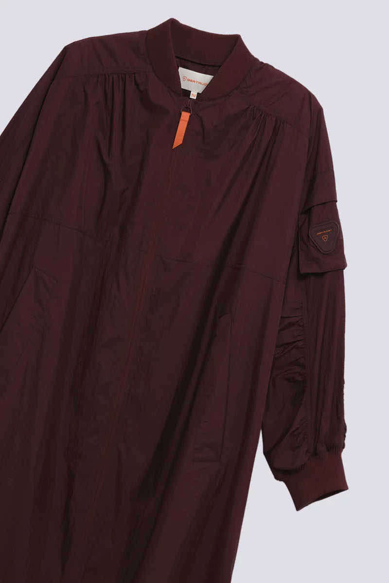 Veste Longue Déperlante Cecilia Bordeaux