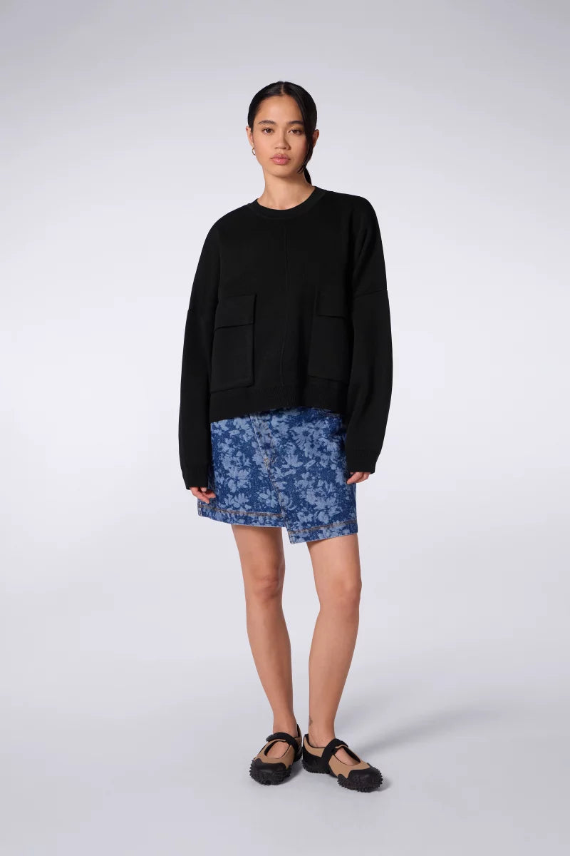 Pull Maille à poches Chandler Black