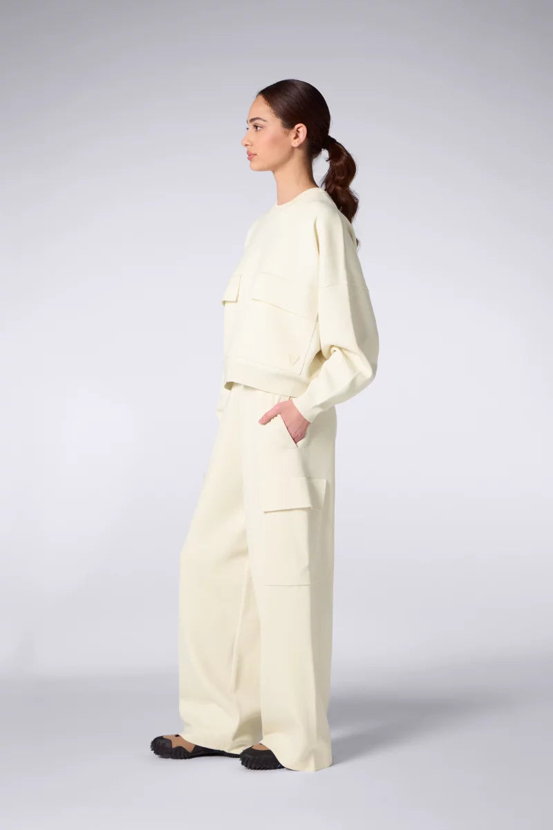 Pull Maille à poches Chandler Creme