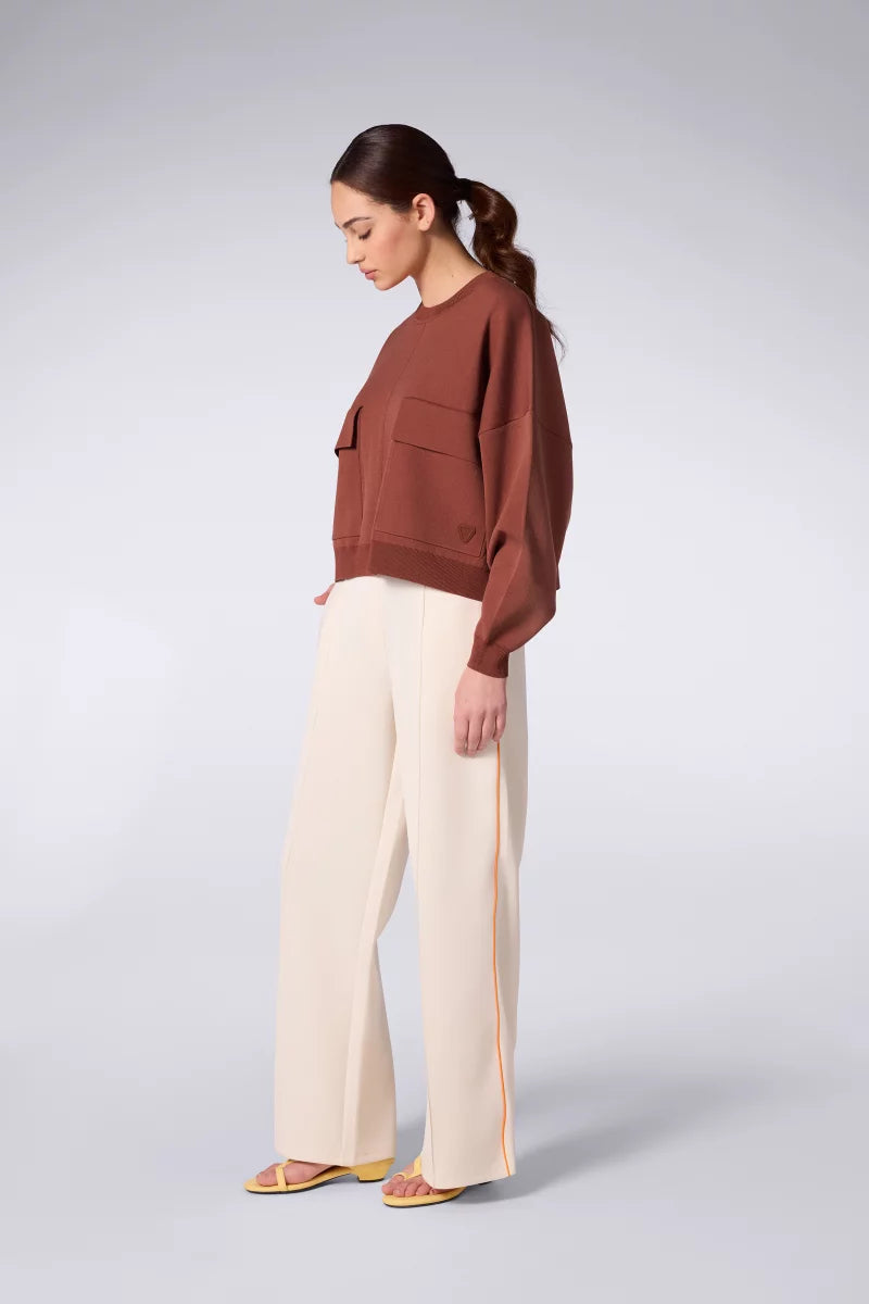 Pull Maille à poches Chandler Terracotta