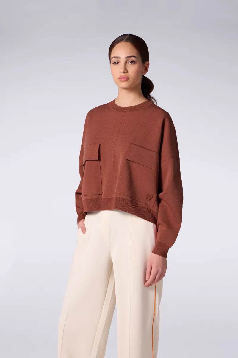 Pull Maille à poches Chandler Terracotta