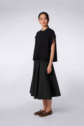 Pull Cropped à Poches Cher Black