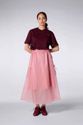 Jupe Longue en Nylon Denise Blush