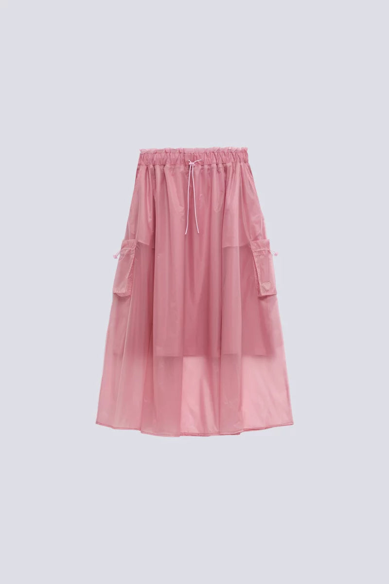 Jupe Longue en Nylon Denise Blush