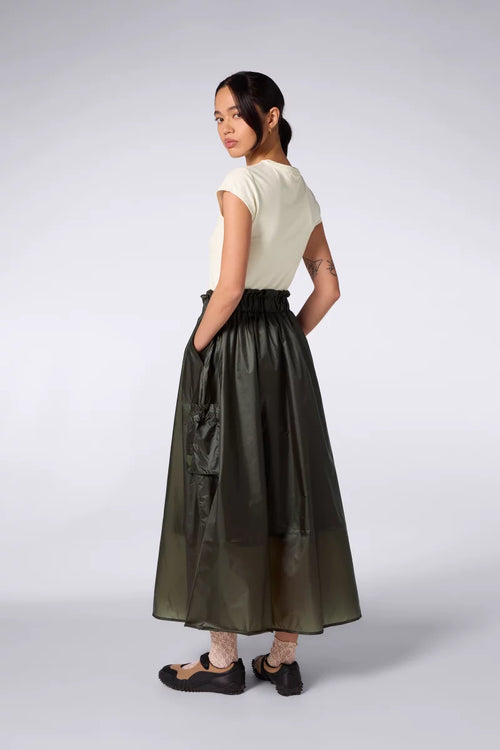 Jupe Longue en Nylon Denise Khaki