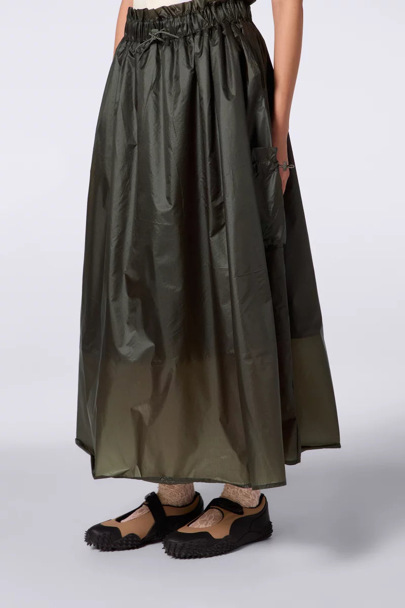 Jupe Longue en Nylon Denise Khaki