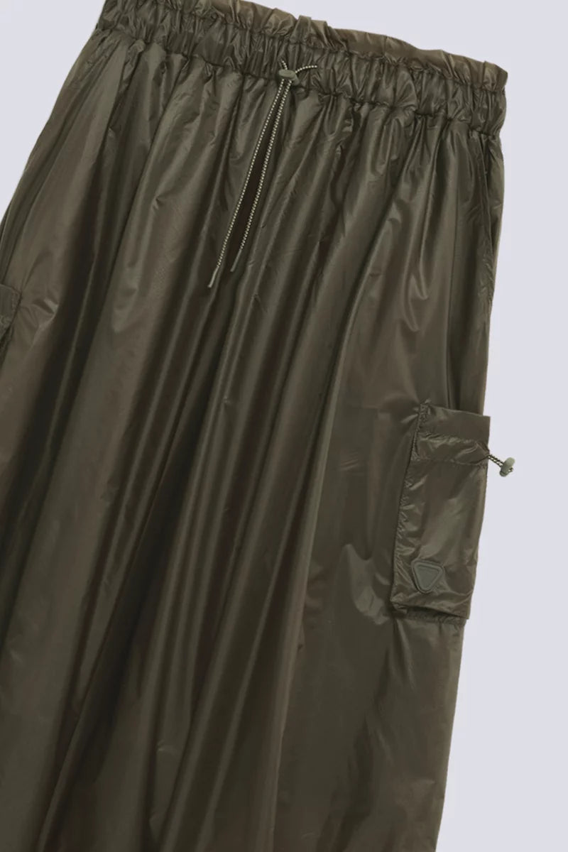 Jupe Longue en Nylon Denise Khaki