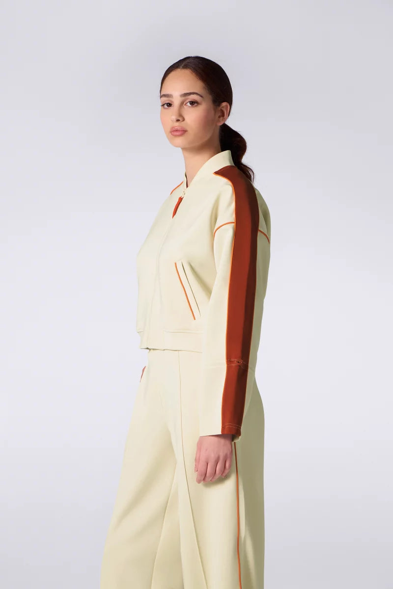 Veste de Jogging Courte Esmee Sun Creme/Terracotta
