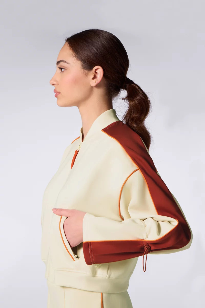 Veste de Jogging Courte Esmee Sun Creme/Terracotta