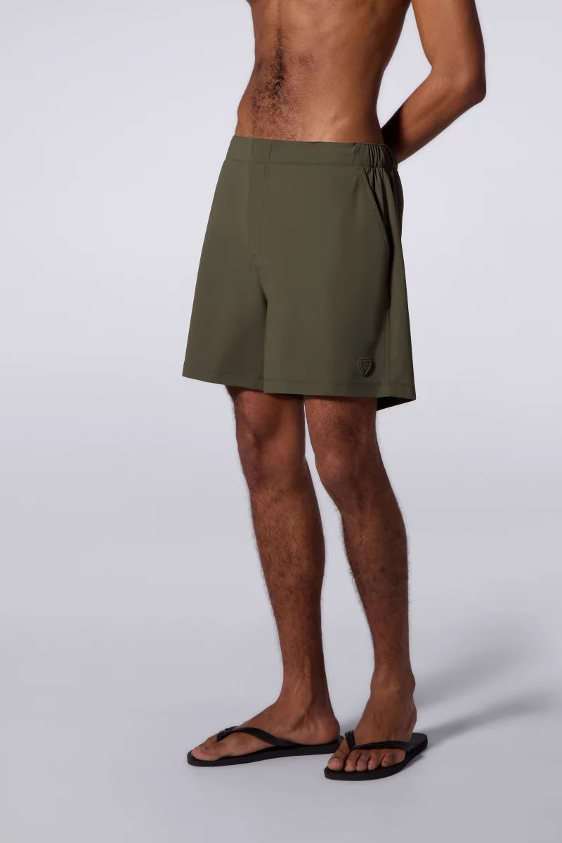 Short de bain Stretch Jean Khaki