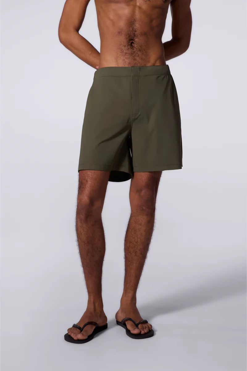 Short de bain Stretch Jean Khaki