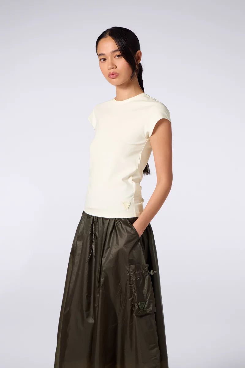 T-shirt Ajusté Jennalie Creme