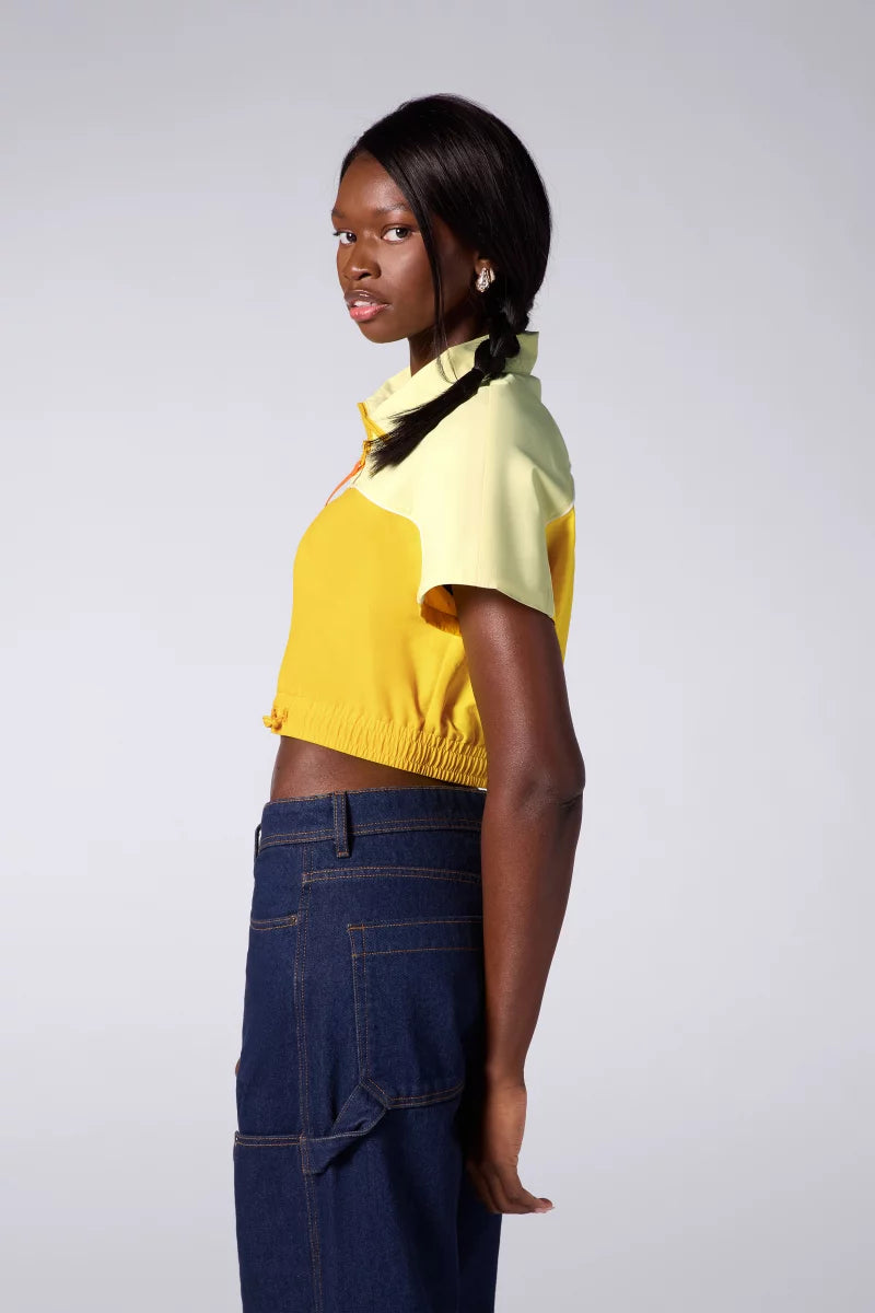 Top Zippé Juno Poussin