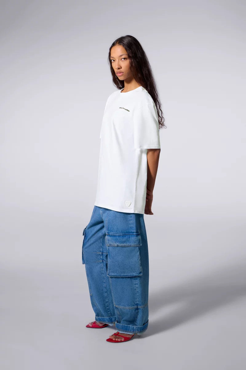 T-shirt Print Leonce Cypher Mixte Blanc