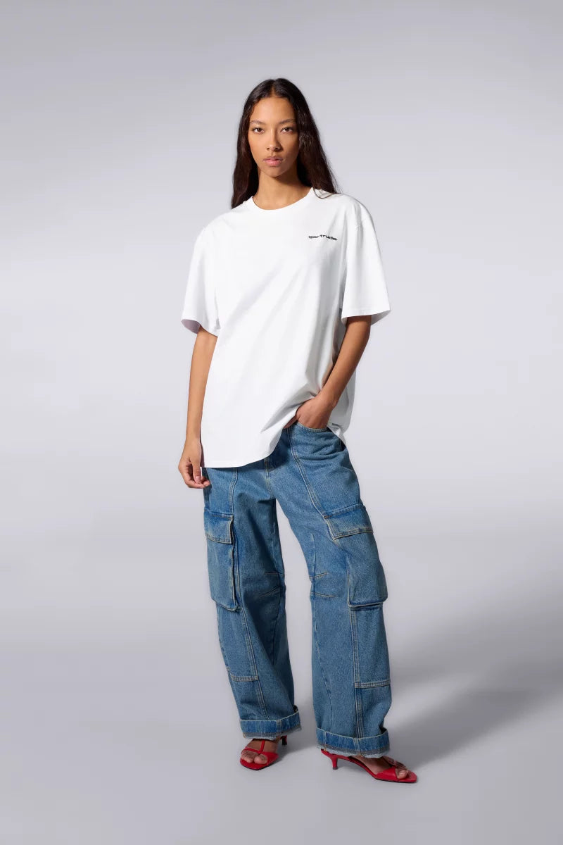 T-shirt Print Leonce Cypher Mixte Blanc