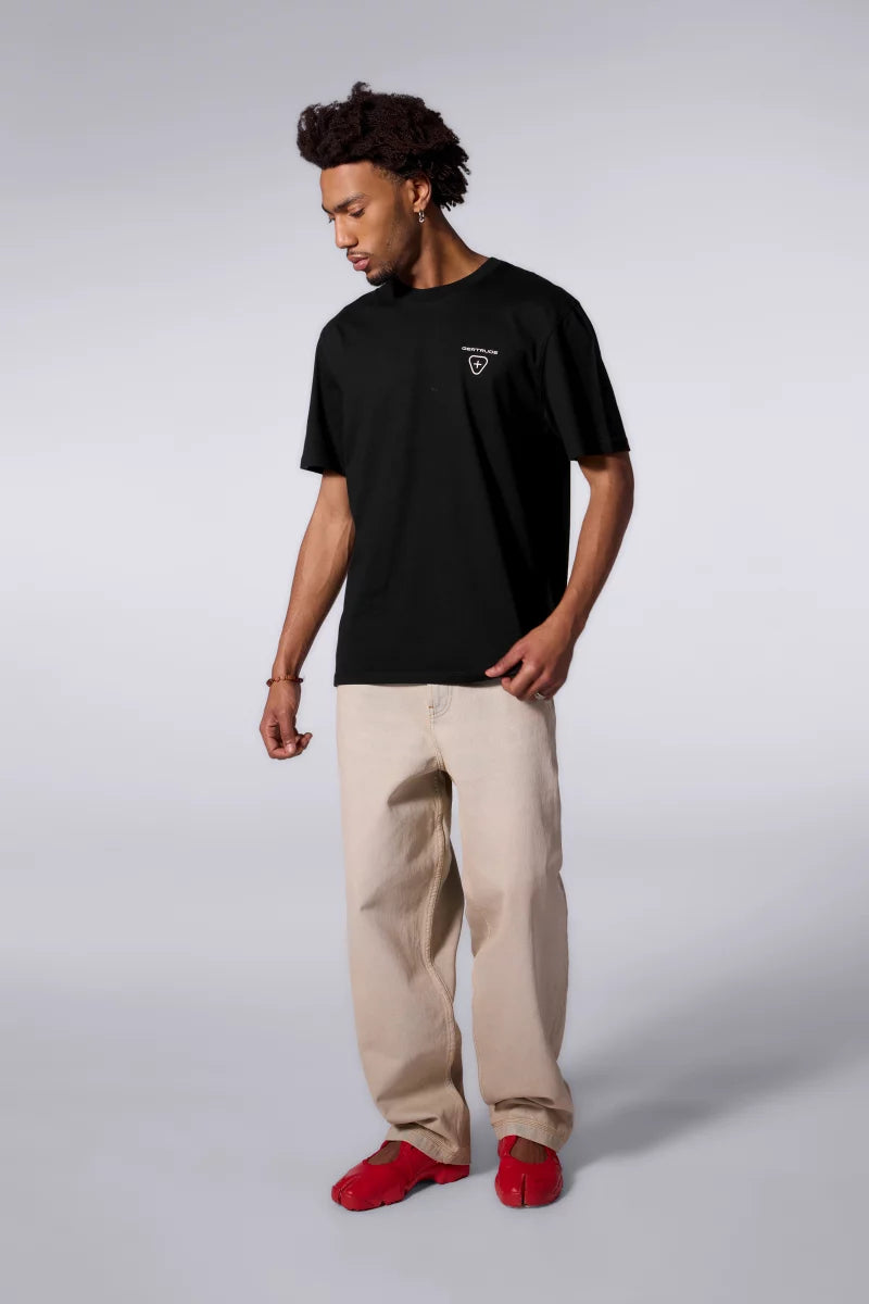 T-shirt Print Leonce Fluidity Mixte Black