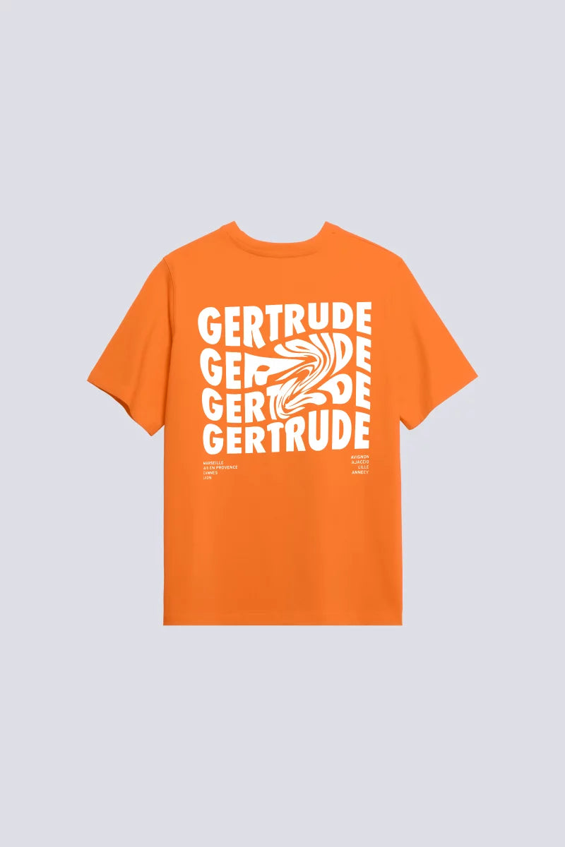 T-shirt Print Leonce Fluidity Mixte Orangette