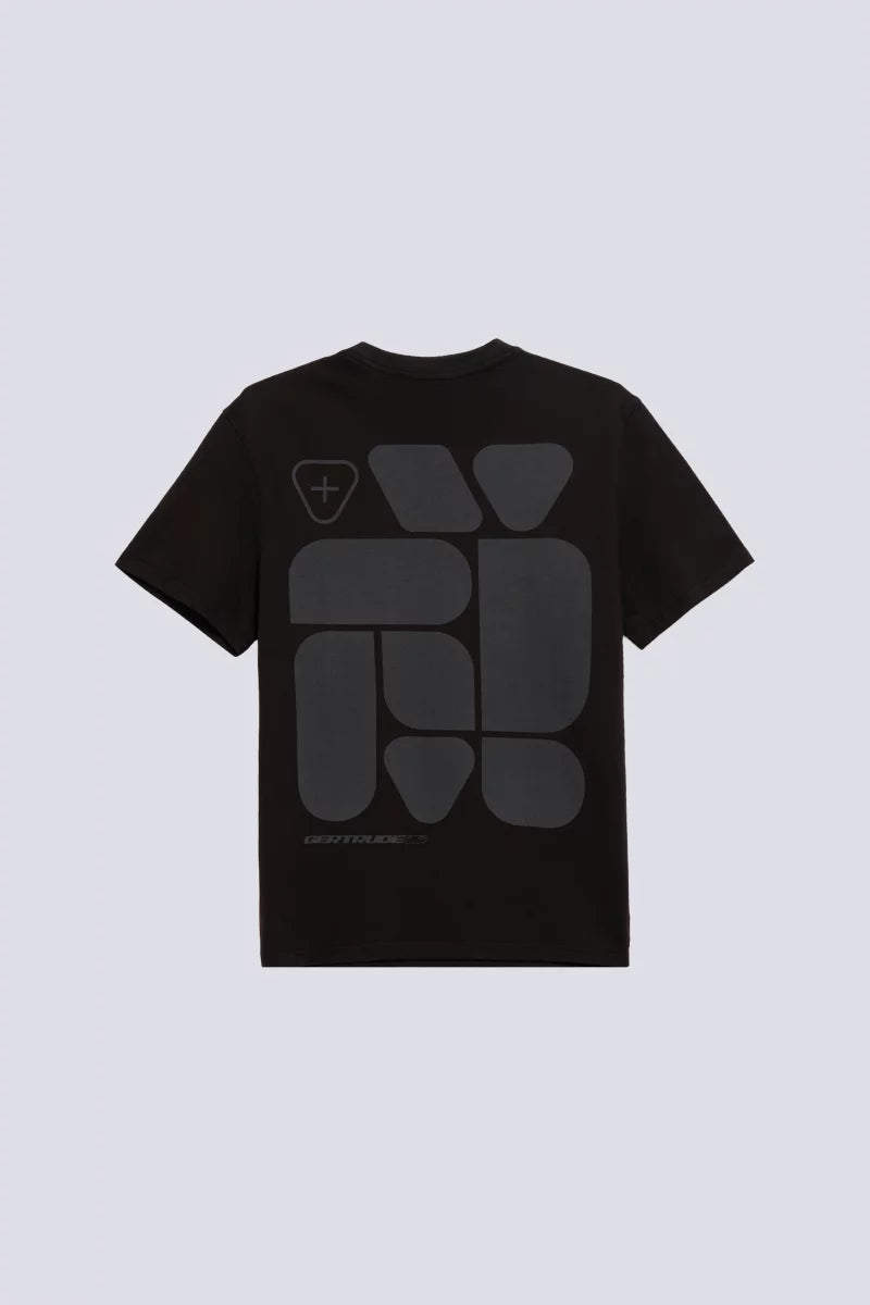 T-shirt Print Geometry Leonce Mixte Black