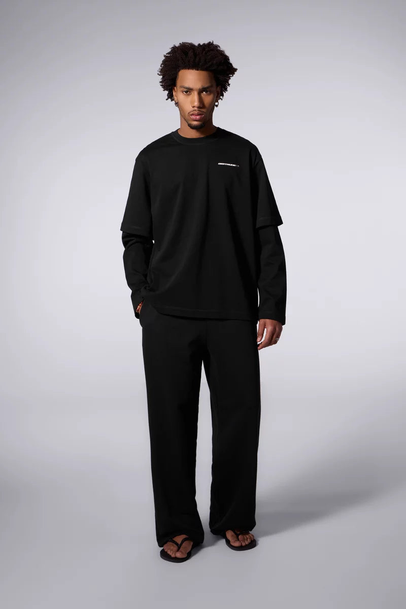 T-shirt Mixte Double Épaisseur Malo Sphere Black