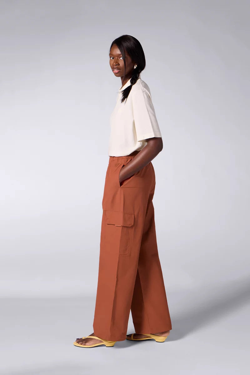 Pantalon Cargo Nylon Melo Terracotta
