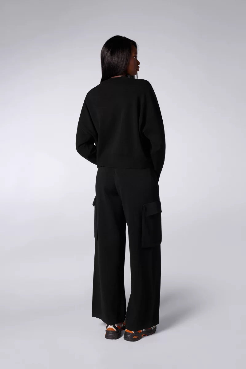 Pull Cropped Jacquard Nath Black