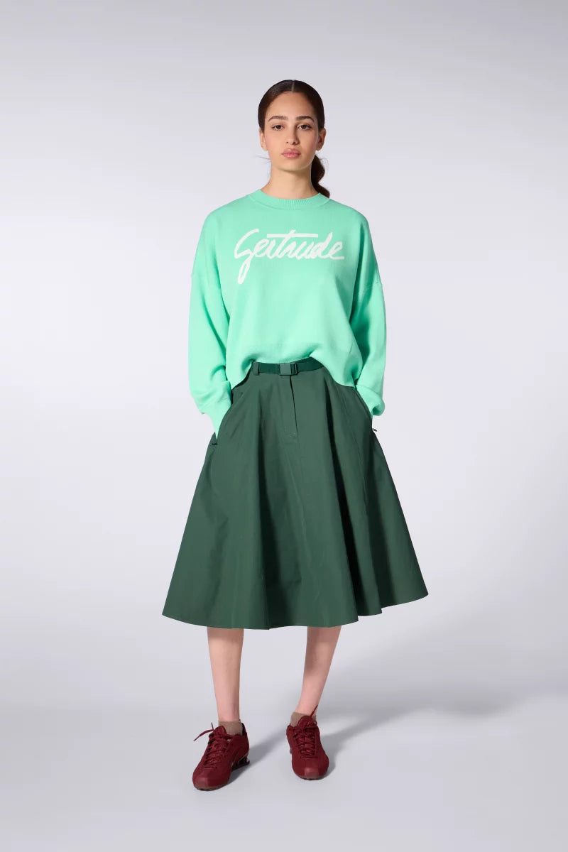 Pull Cropped Jacquard Nath Menthe